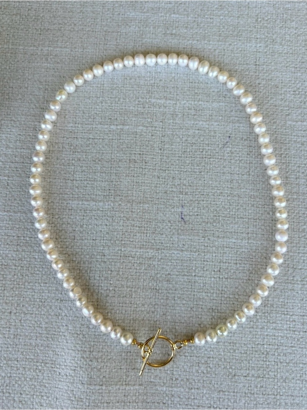 Freshwater Pearl Necklace with Gold Clasp